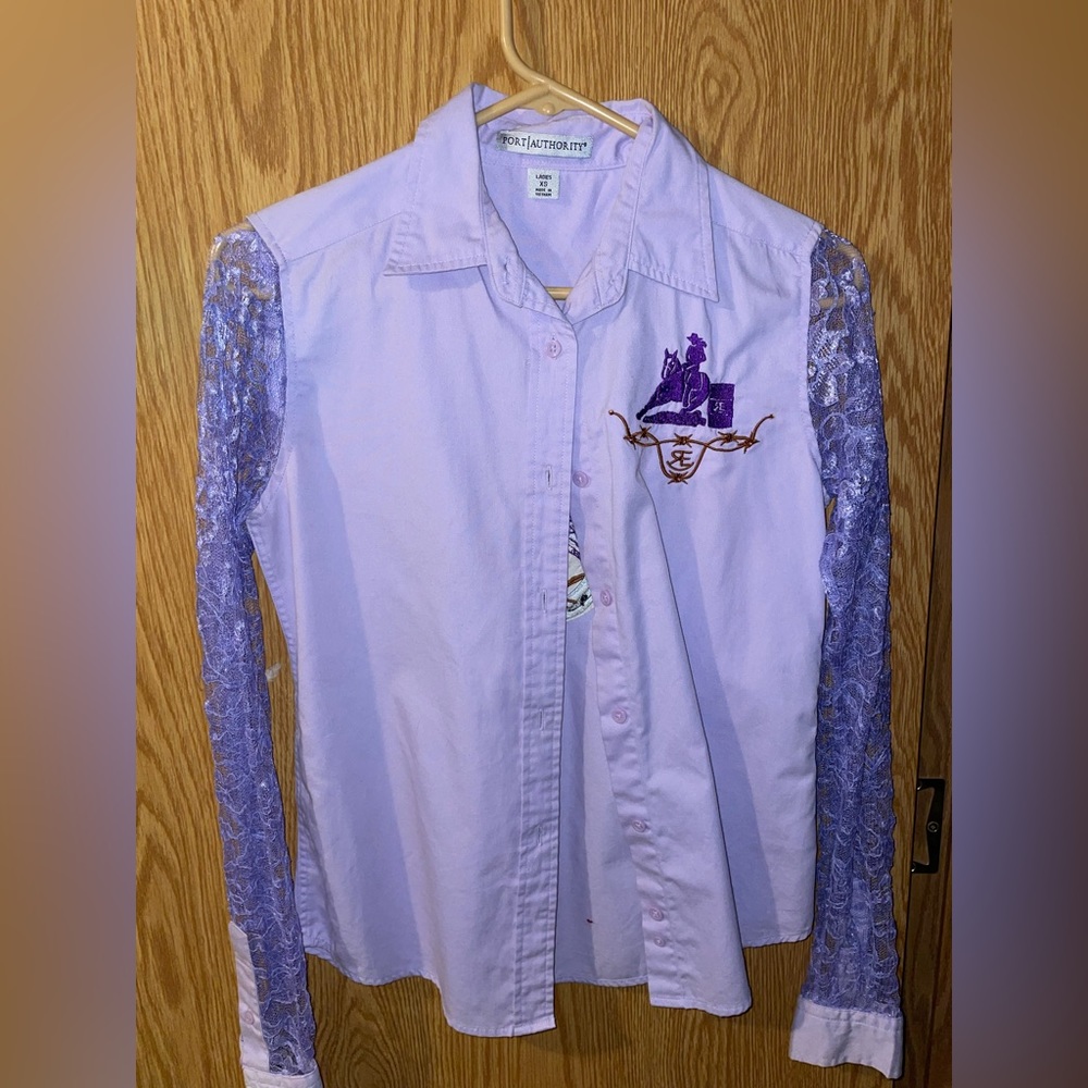 Red Eagle Creations western barrel racing button down shirt